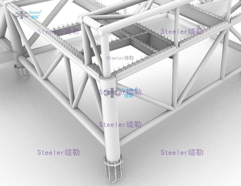 Space shaped steel structure